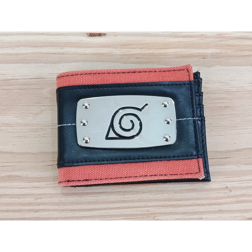 Naruto Shippuden Bioworld Wallet Metal Headband Plate Hidden Leaf Village Bifold